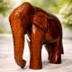 Handcrafted Wood Elephant Figurine for Table Decor